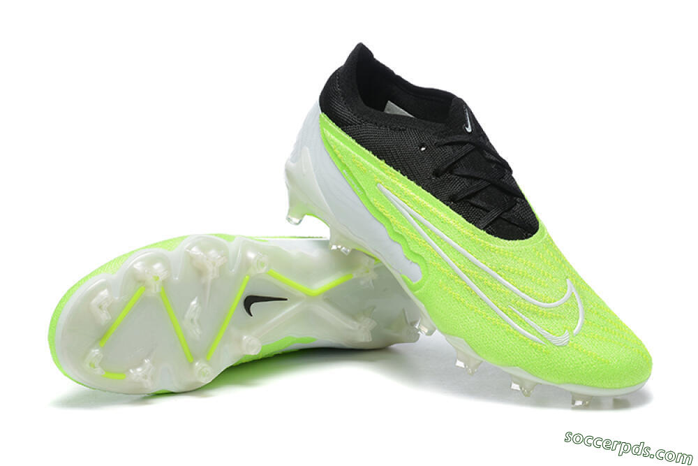 Nike Phantom GX Elite FG Low-Tops Football Boots - Green/Black/Yellow/White 4