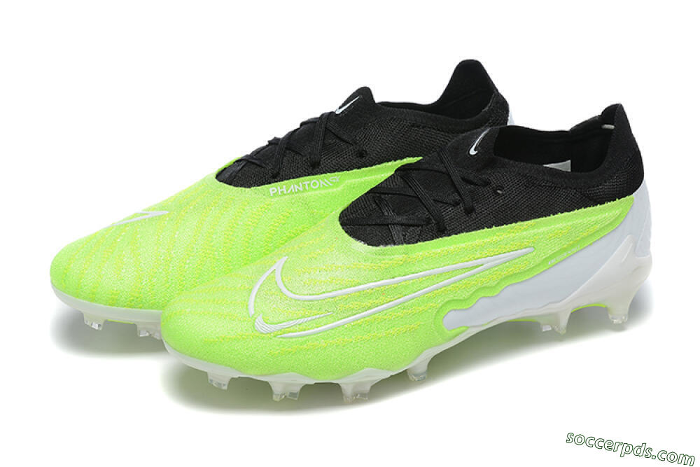 Nike Phantom GX Elite FG Low-Tops Football Boots - Green/Black/Yellow/White 5