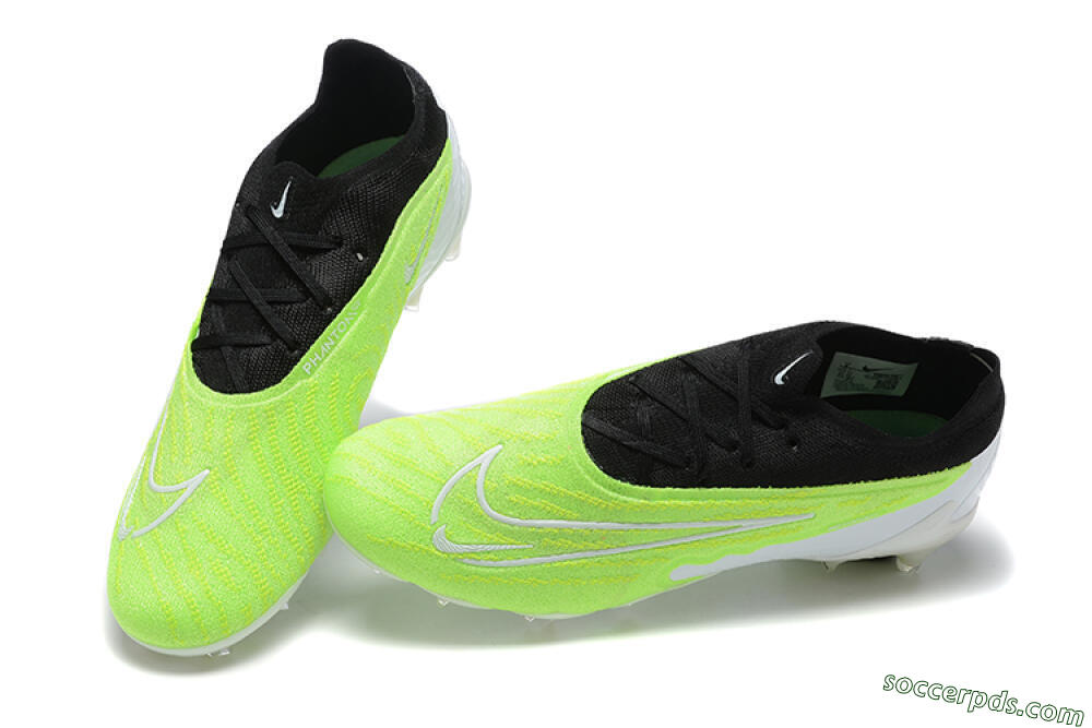 Nike Phantom GX Elite FG Low-Tops Football Boots - Green/Black/Yellow/White 6