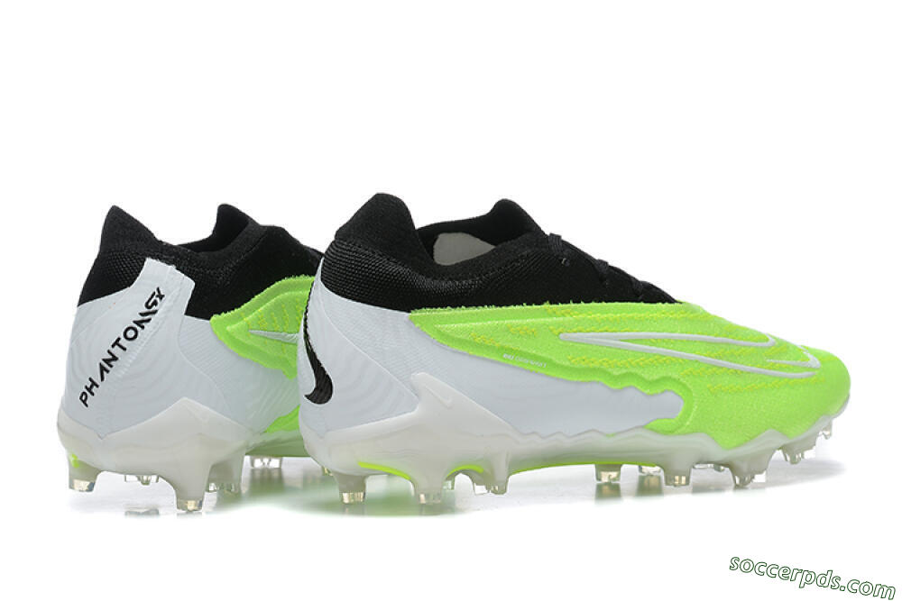 Nike Phantom GX Elite FG Low-Tops Football Boots - Green/Black/Yellow/White 9