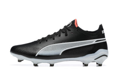 Puma King Ultimate Icon MG Low-Tops Football Boots - Black/White/Red