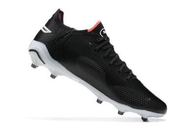 Puma King Ultimate Icon MG Low-Tops Football Boots - Black/White/Red
