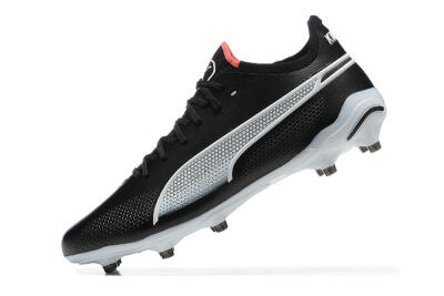 Puma King Ultimate Icon MG Low-Tops Football Boots - Black/White/Red