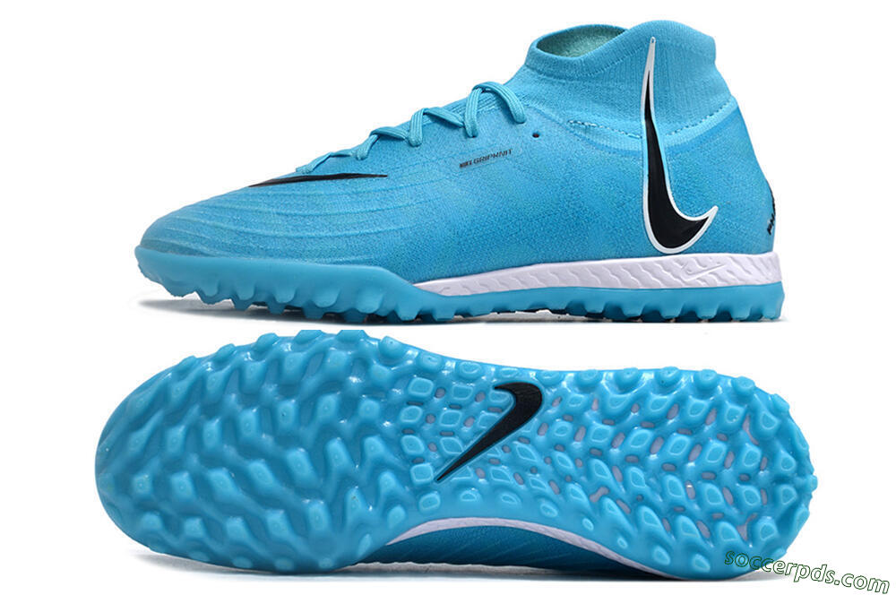 Nike Phantom Luna Elite NU TF High-Tops Football Shoes - Blue/Black/White 0