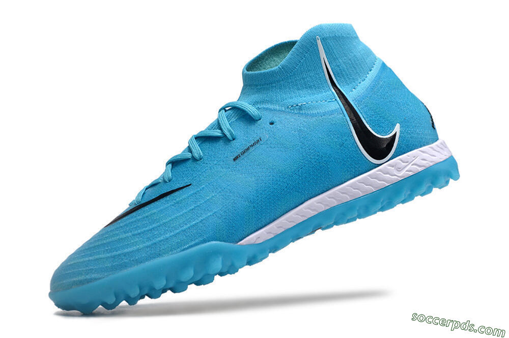 Nike Phantom Luna Elite NU TF High-Tops Football Shoes - Blue/Black/White 5