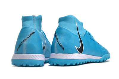 Nike Phantom Luna Elite NU TF High-Tops Football Shoes - Blue/Black/White