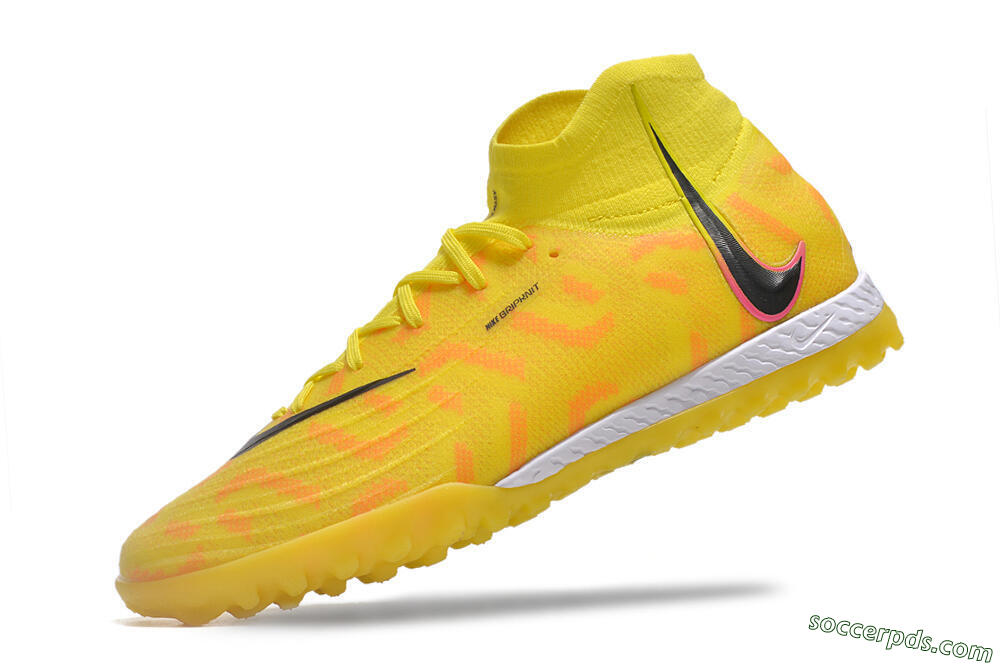Nike Phantom Luna Elite NU TF High-Tops Football Shoes - Yellow/Red/Black 5