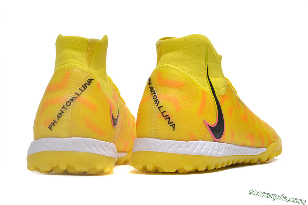 Nike Phantom Luna Elite NU TF High-Tops Football Shoes - Yellow/Red/Black 6