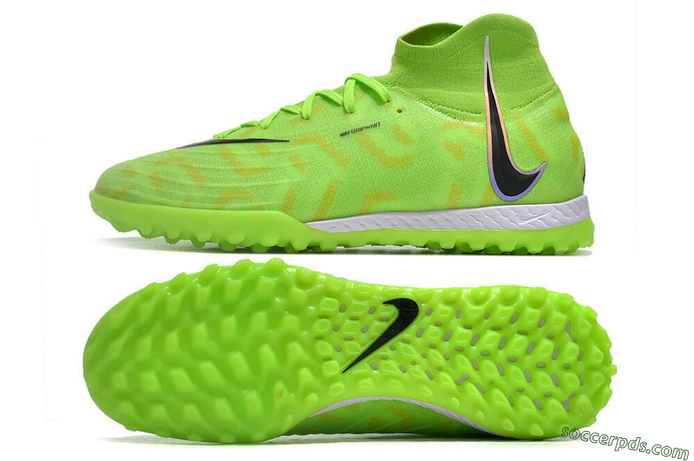Nike Phantom Luna Elite NU TF High-Tops Football Shoes - Green/Yellow/Black 0