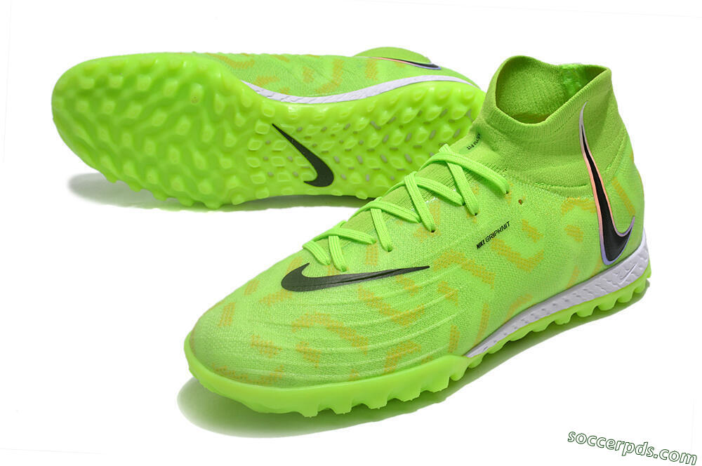Nike Phantom Luna Elite NU TF High-Tops Football Shoes - Green/Yellow/Black 3