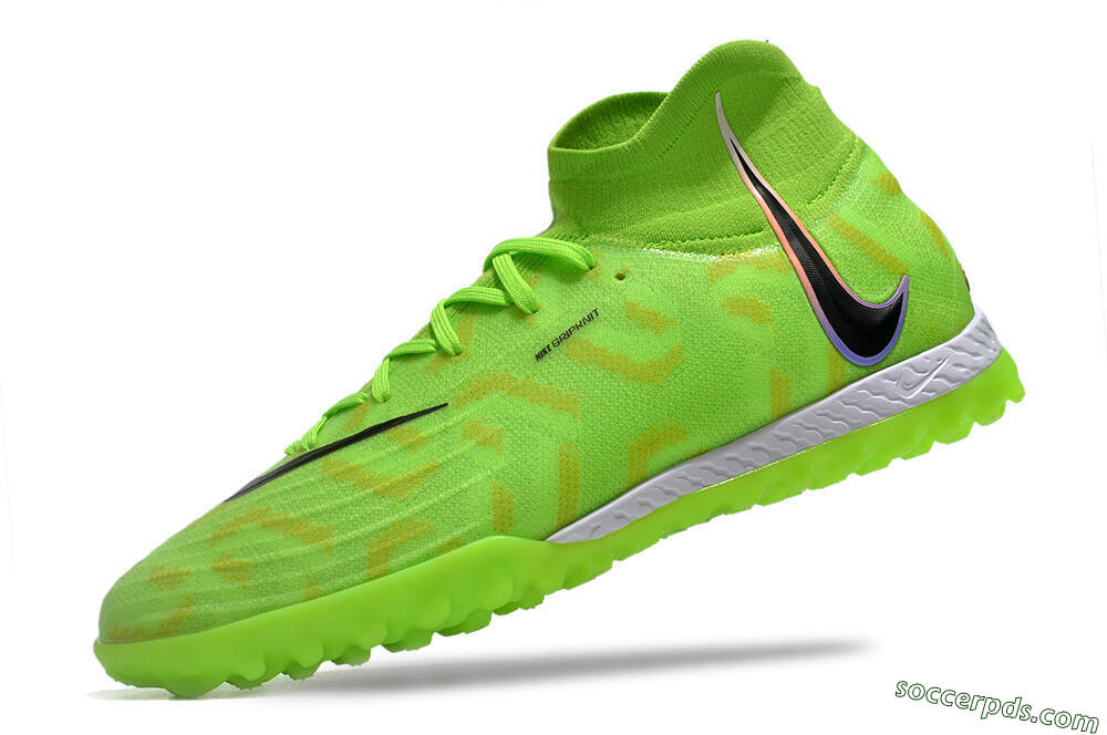 Nike Phantom Luna Elite NU TF High-Tops Football Shoes - Green/Yellow/Black 5