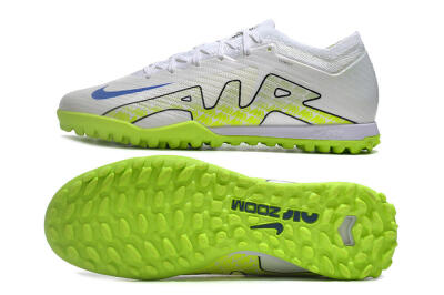 Nike Air Zoom Mercurial Vapor 15 Elite TF Low-Tops Football Shoes - White/Blue/Yellow