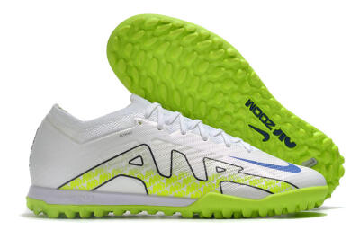 Nike Air Zoom Mercurial Vapor 15 Elite TF Low-Tops Football Shoes - White/Blue/Yellow