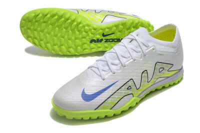 Nike Air Zoom Mercurial Vapor 15 Elite TF Low-Tops Football Shoes - White/Blue/Yellow