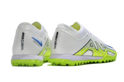 Nike Air Zoom Mercurial Vapor 15 Elite TF Low-Tops Football Shoes - White/Blue/Yellow