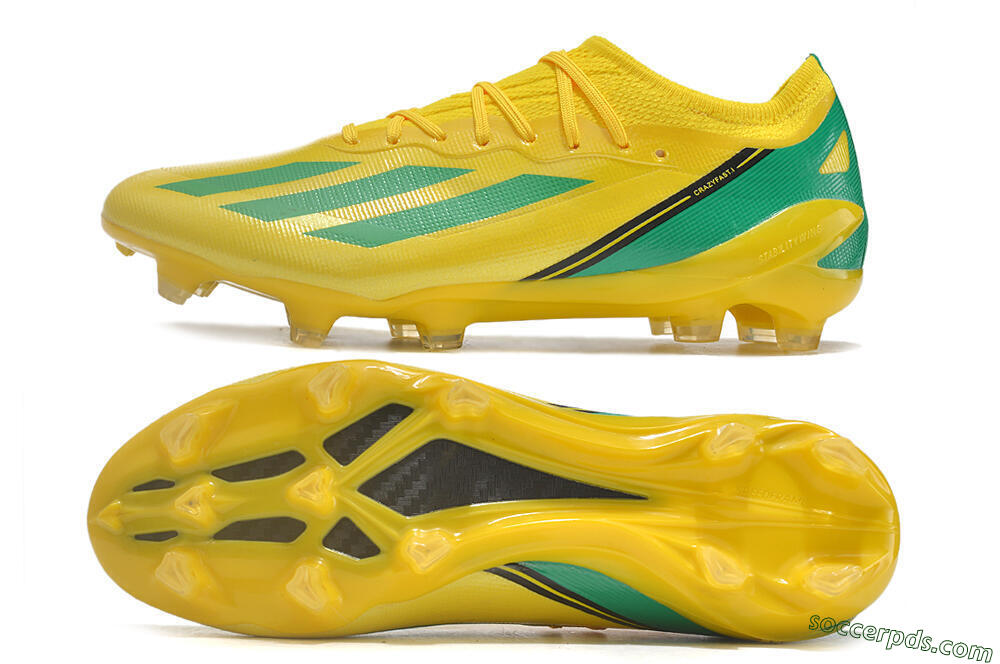 Adidas X Crazyfast.1 FG Low-Tops Football Boots - Yellow/Green/Black 0