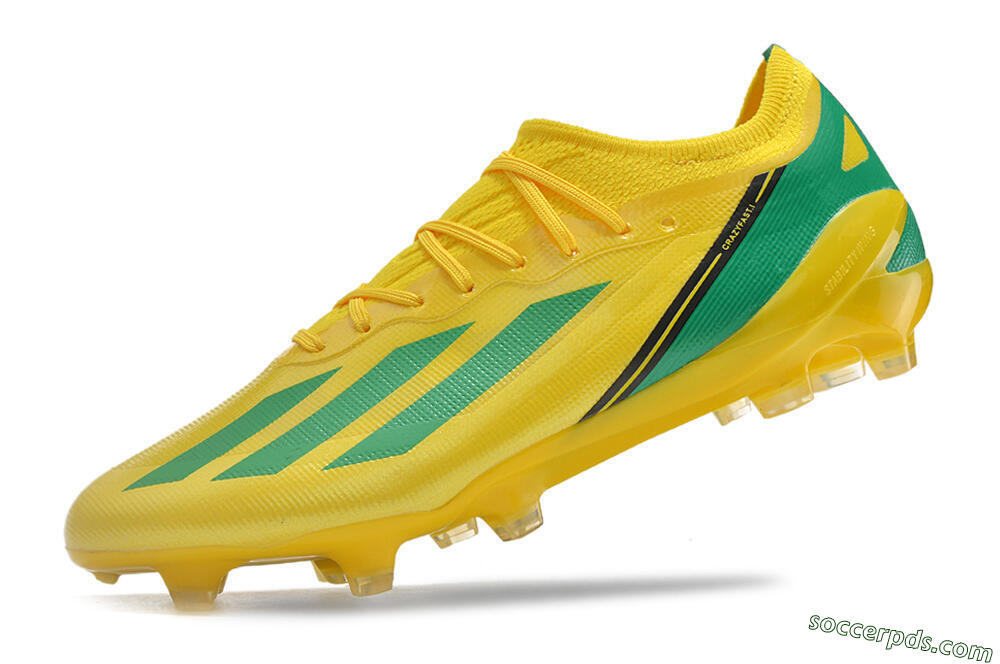 Adidas X Crazyfast.1 FG Low-Tops Football Boots - Yellow/Green/Black 5