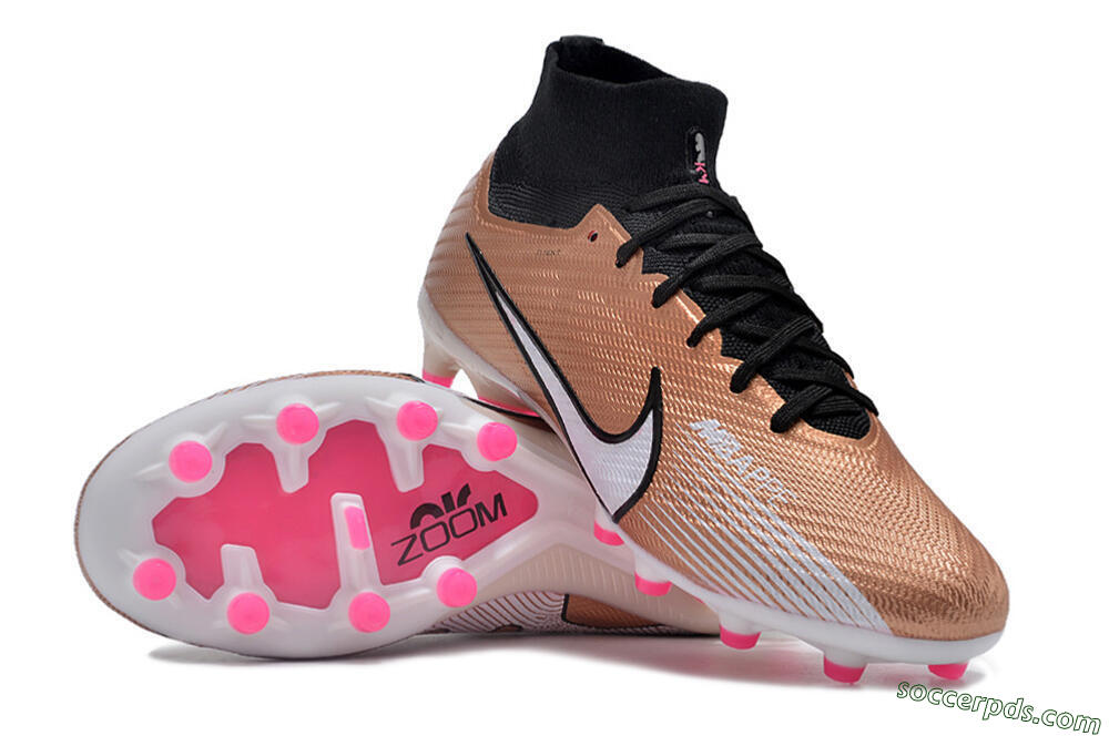 Nike Air Zoom Mercurial Superfly 9 Elite AG High-Tops Football Boots - Gold/Black/White 0