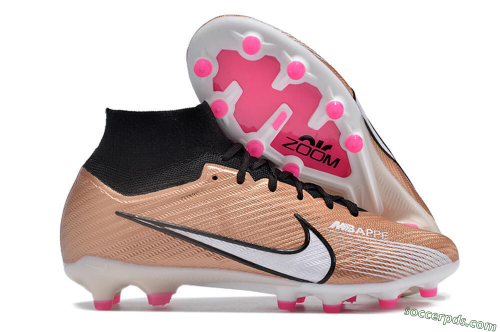 Nike Air Zoom Mercurial Superfly 9 Elite AG High-Tops Football Boots - Gold/Black/White 1