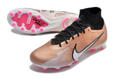 Nike Air Zoom Mercurial Superfly 9 Elite AG High-Tops Football Boots - Gold/Black/White
