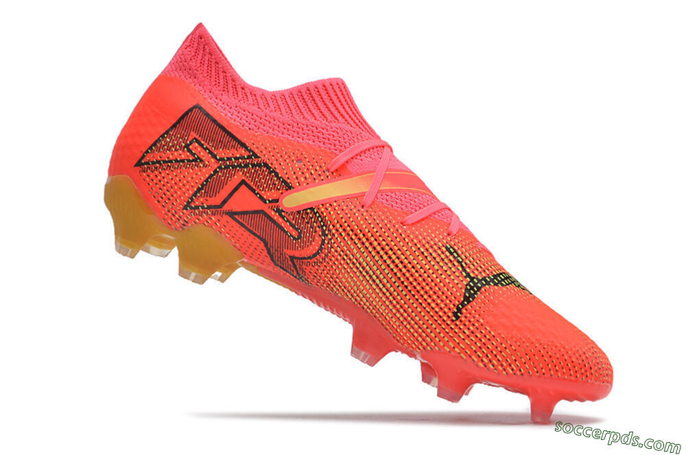 Puma Future Ultimate 2024 FG Low-Tops Football Boots - Red/Orange/Yellow 4