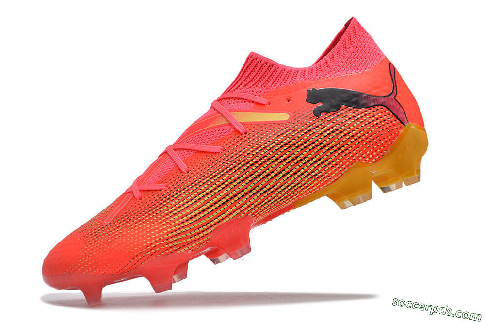 Puma Future Ultimate 2024 FG Low-Tops Football Boots - Red/Orange/Yellow 5