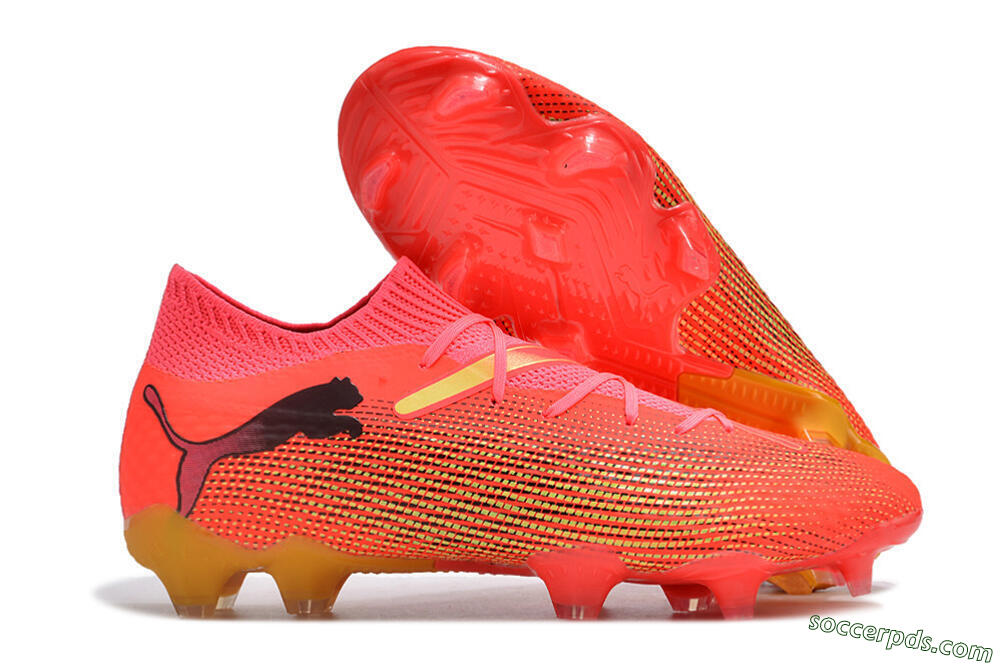 Puma Future Ultimate 2024 FG Low-Tops Football Boots - Red/Orange/Yellow 1