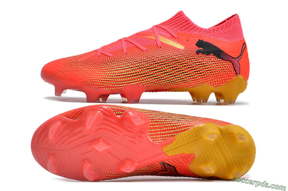 Puma Future Ultimate 2024 FG Low-Tops Football Boots - Red/Orange/Yellow 0