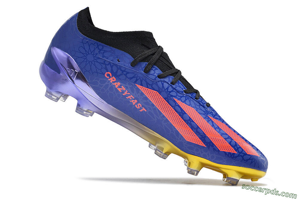Adidas X Crazyfast.1 Salah FG Low-Tops Football Boots - Blue/Red/Gold 4
