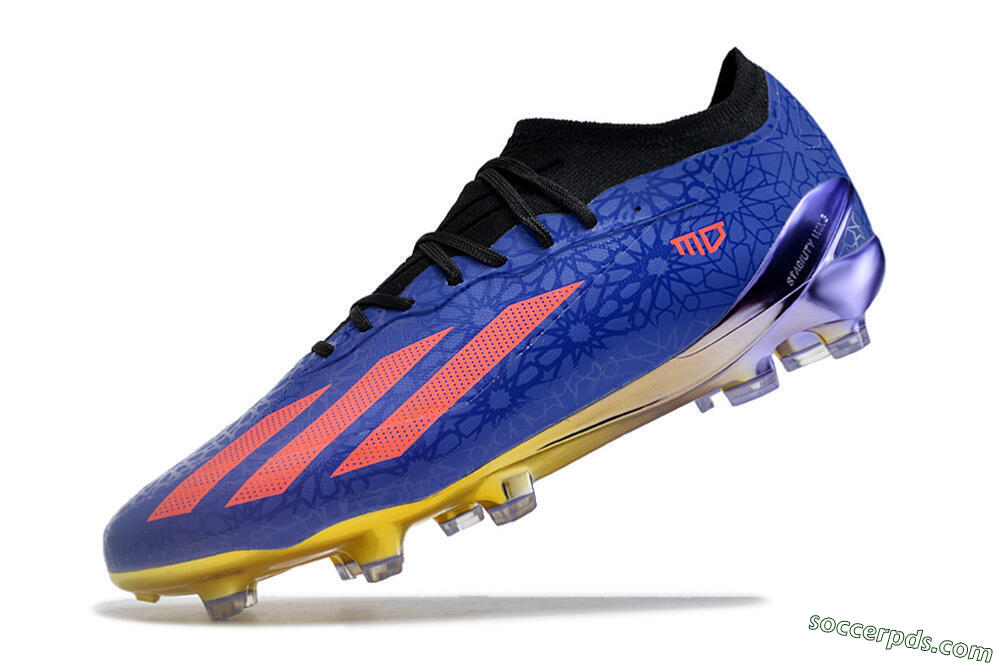 Adidas X Crazyfast.1 Salah FG Low-Tops Football Boots - Blue/Red/Gold 5