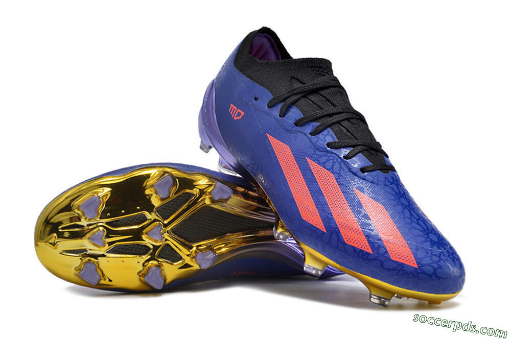 Adidas X Crazyfast.1 Salah FG Low-Tops Football Boots - Blue/Red/Gold 3
