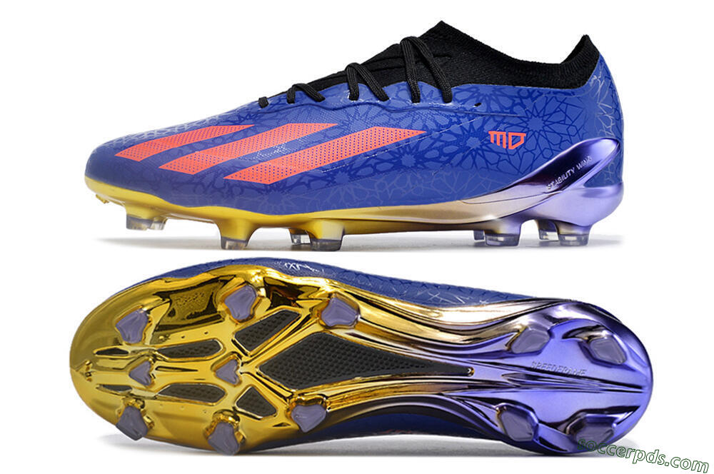 Adidas X Crazyfast.1 Salah FG Low-Tops Football Boots - Blue/Red/Gold 0