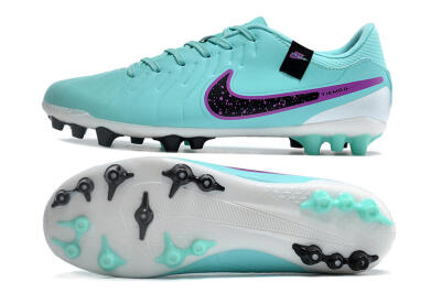 Nike Tiempo Legend X Academy AG Low-Tops Football Boots - Turquoise/Purple/Black