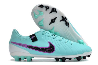Nike Tiempo Legend X Academy AG Low-Tops Football Boots - Turquoise/Purple/Black