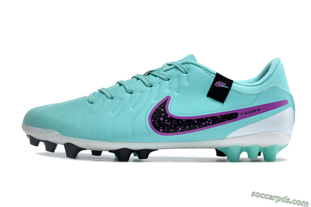 Nike Tiempo Legend X Academy AG Low-Tops Football Boots - Turquoise/Purple/Black 2