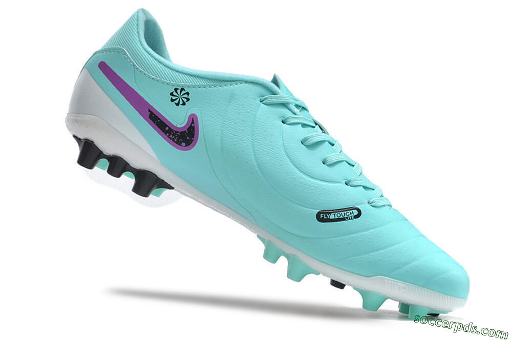 Nike Tiempo Legend X Academy AG Low-Tops Football Boots - Turquoise/Purple/Black 4