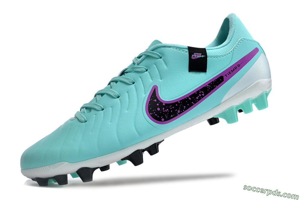 Nike Tiempo Legend X Academy AG Low-Tops Football Boots - Turquoise/Purple/Black 5