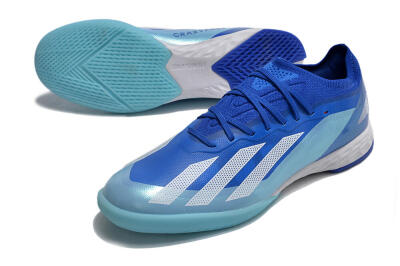 Adidas X Crazyfast.1 IC Low-Tops Football Shoes - Blue/White/Jade