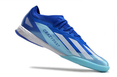 Adidas X Crazyfast.1 IC Low-Tops Football Shoes - Blue/White/Jade