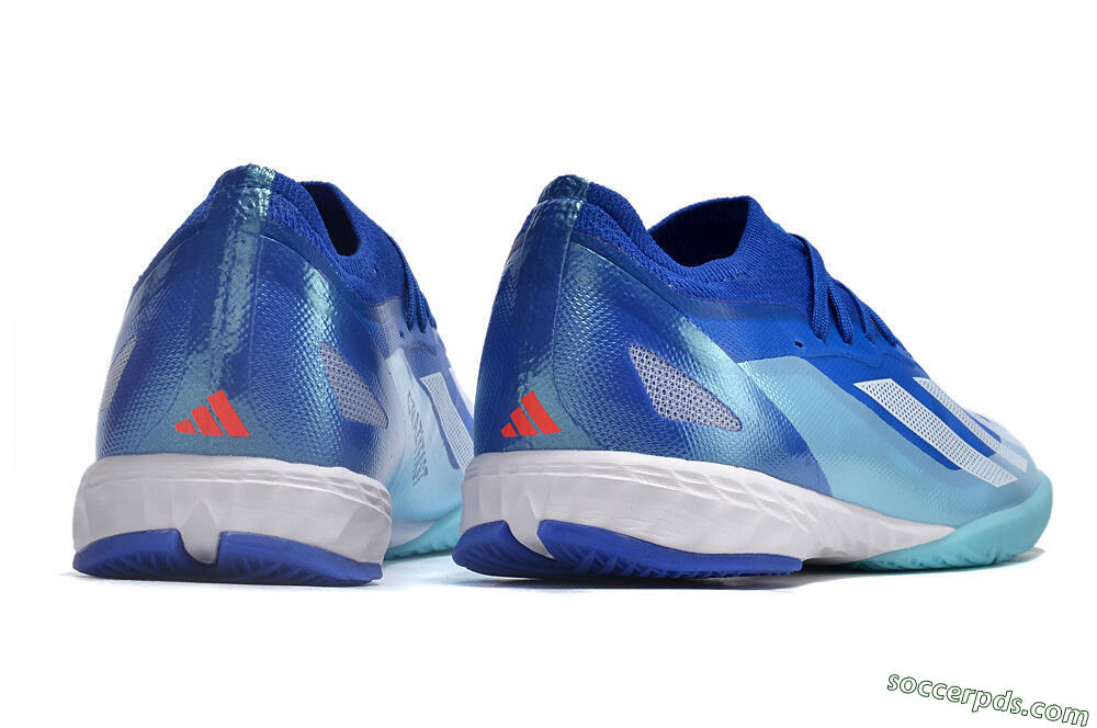 Adidas X Crazyfast.1 IC Low-Tops Football Shoes - Blue/White/Jade 6
