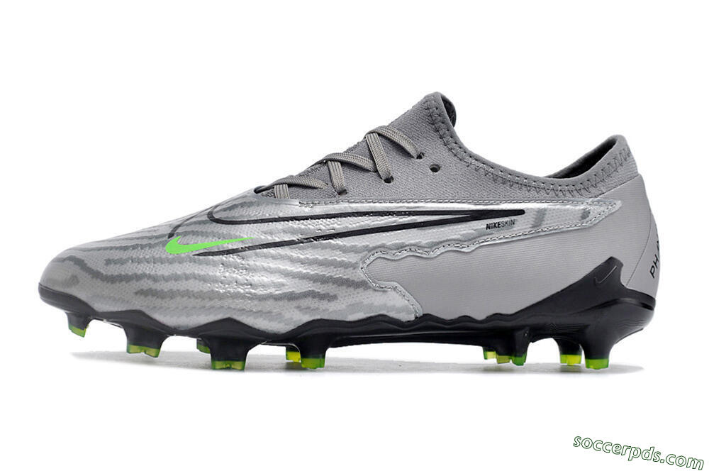 Nike Phantom GX Academy FG Low-Tops Football Boots - Silver/Grey/Black 2