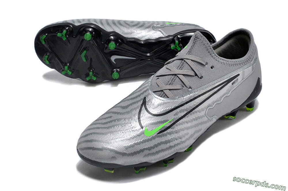 Nike Phantom GX Academy FG Low-Tops Football Boots - Silver/Grey/Black 3