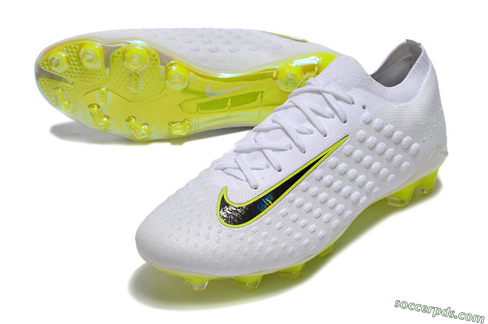 Nike Phantom Ultra Venom FG Low-Tops Football Boots - White/Yellow/Black/Gold 3