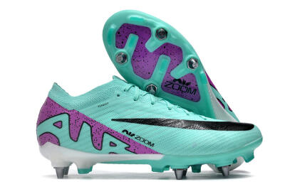 Nike Air Zoom Mercurial Vapor 15 Elite SG Low-Tops Football Boots - Turquoise/Black/White/Purple