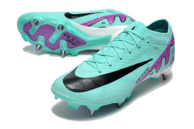 Nike Air Zoom Mercurial Vapor 15 Elite SG Low-Tops Football Boots - Turquoise/Black/White/Purple