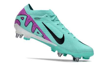 Nike Air Zoom Mercurial Vapor 15 Elite SG Low-Tops Football Boots - Turquoise/Black/White/Purple
