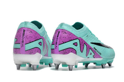 Nike Air Zoom Mercurial Vapor 15 Elite SG Low-Tops Football Boots - Turquoise/Black/White/Purple