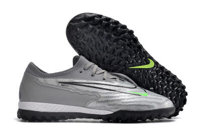 Nike React Phantom GX Pro TF Low-Tops Football Shoes - Silver/Grey/Black