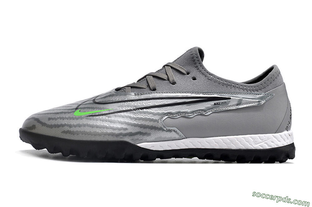Nike React Phantom GX Pro TF Low-Tops Football Shoes - Silver/Grey/Black 2