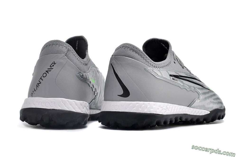 Nike React Phantom GX Pro TF Low-Tops Football Shoes - Silver/Grey/Black 6
